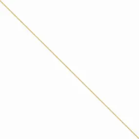 14K Yellow Gold Diamond-Cut Baby Ball Chain Anklet