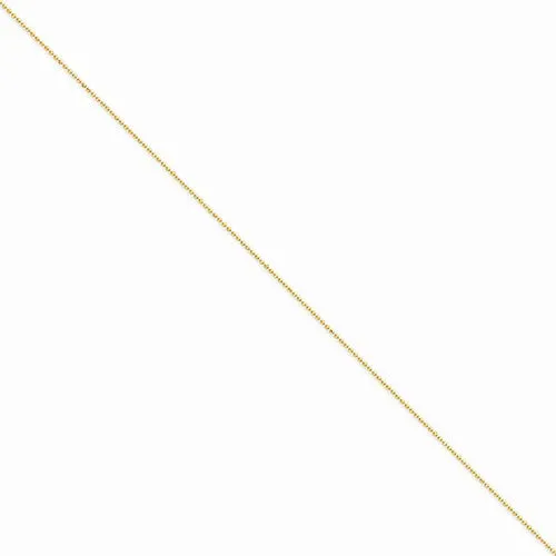 14K Yellow Gold Diamond-Cut Baby Ball Chain Anklet