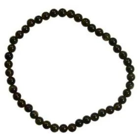 4mm Black Obsidian stretch bracelet