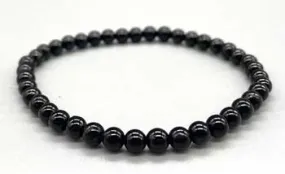 4mm Black Tourmaline stretch bracelet