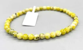 4mm Turquoise, Yellow bracelet