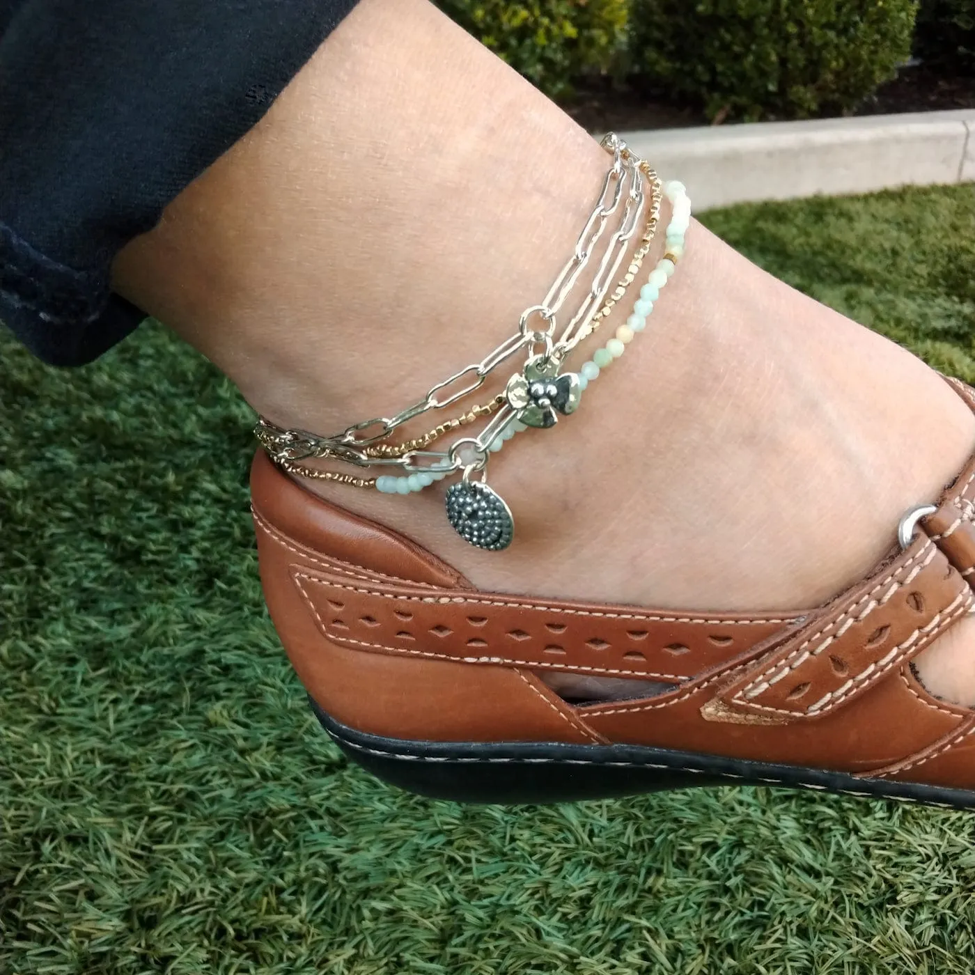 Beaded Spiral Anklet