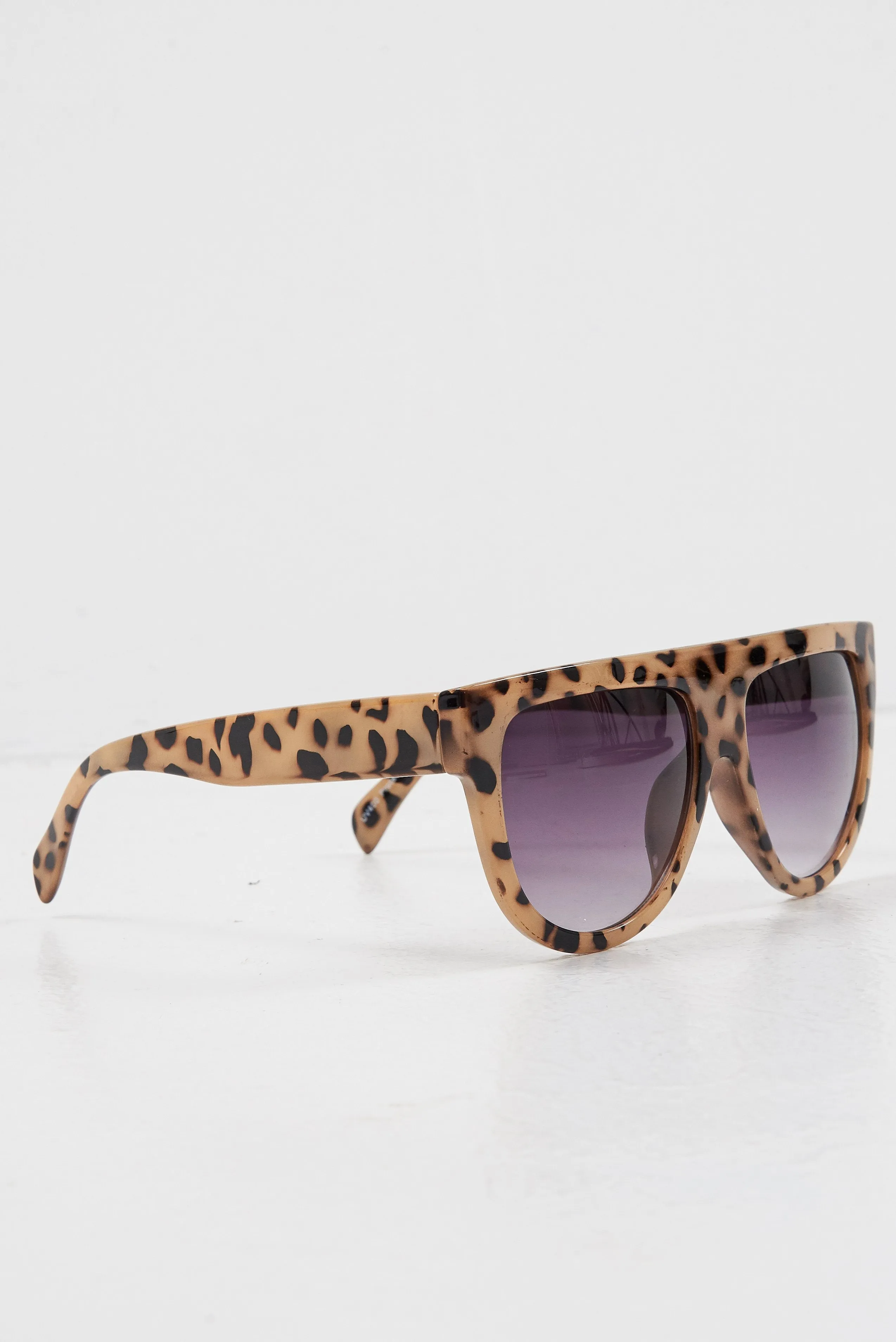 Beige Leopard Oversized Square Frame Sunglasses - Mylen