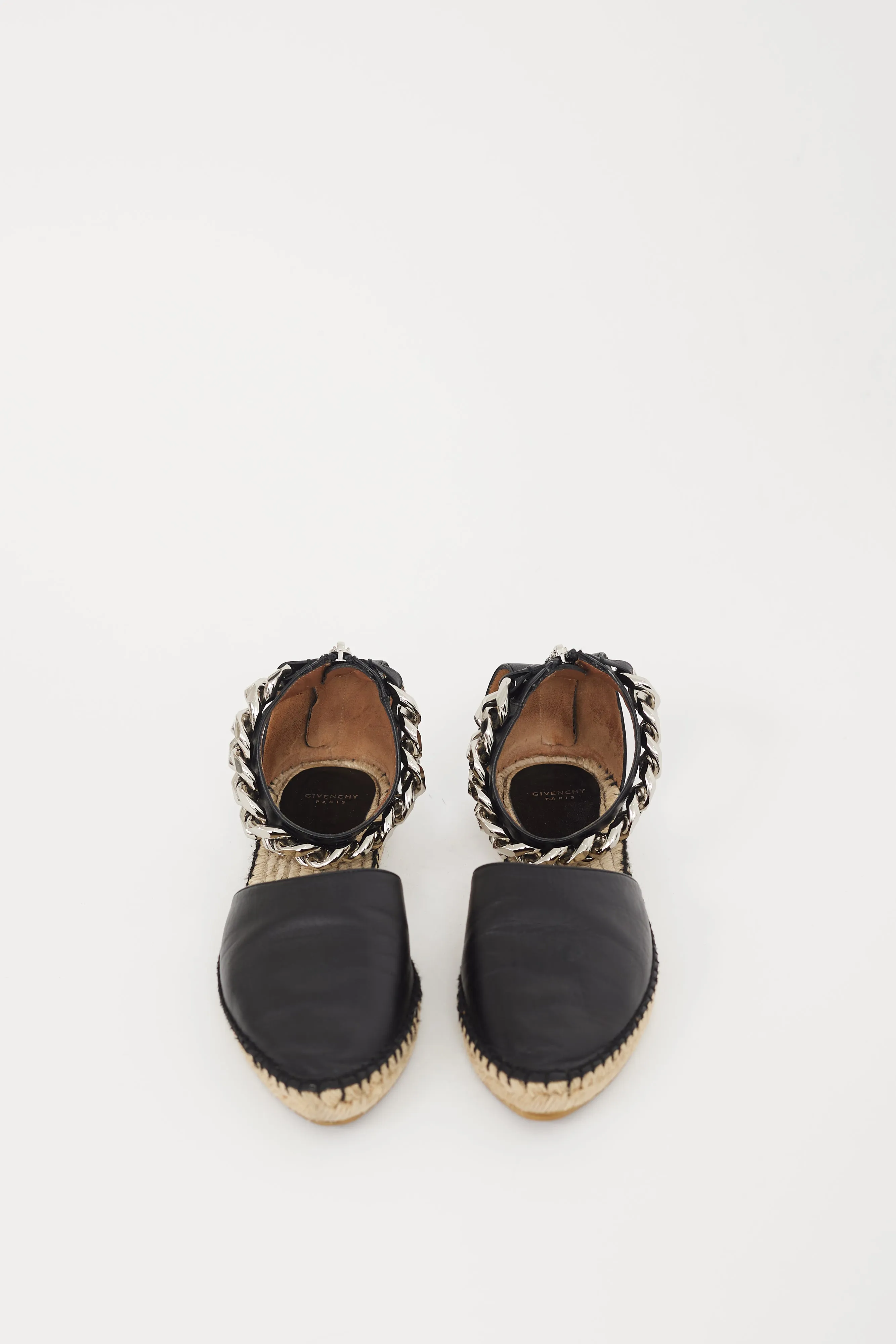 Black & Beige Leather Maremma Espadrille