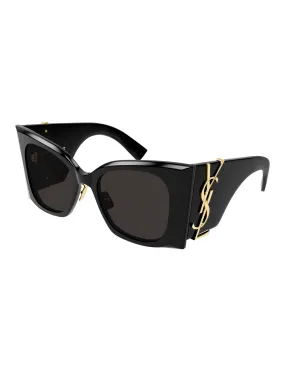 Blaze Oversized Cat Eye Alternative Fit Sunglasses, Black