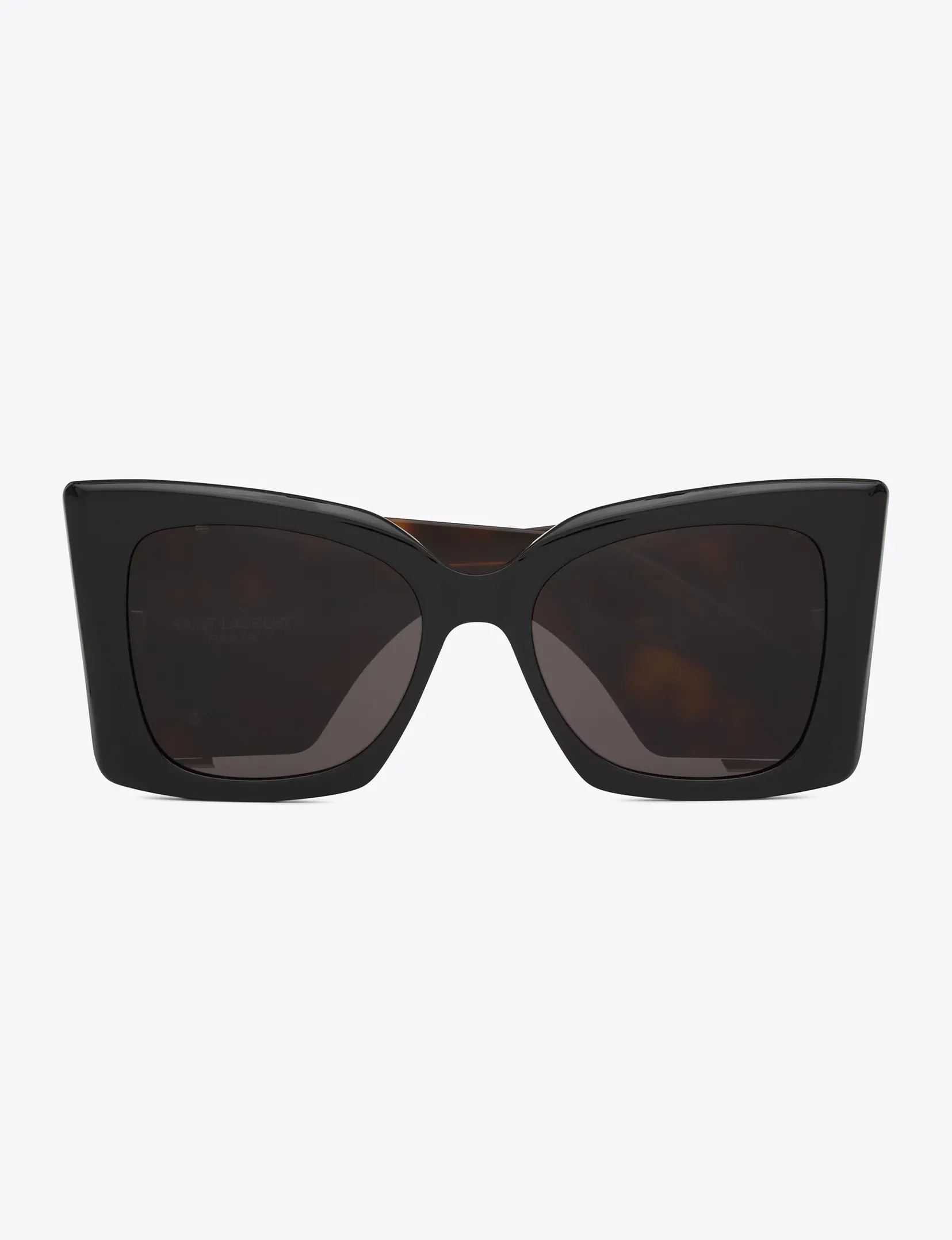 Blaze Oversized Cat Eye Sunglasses, Black/Havana