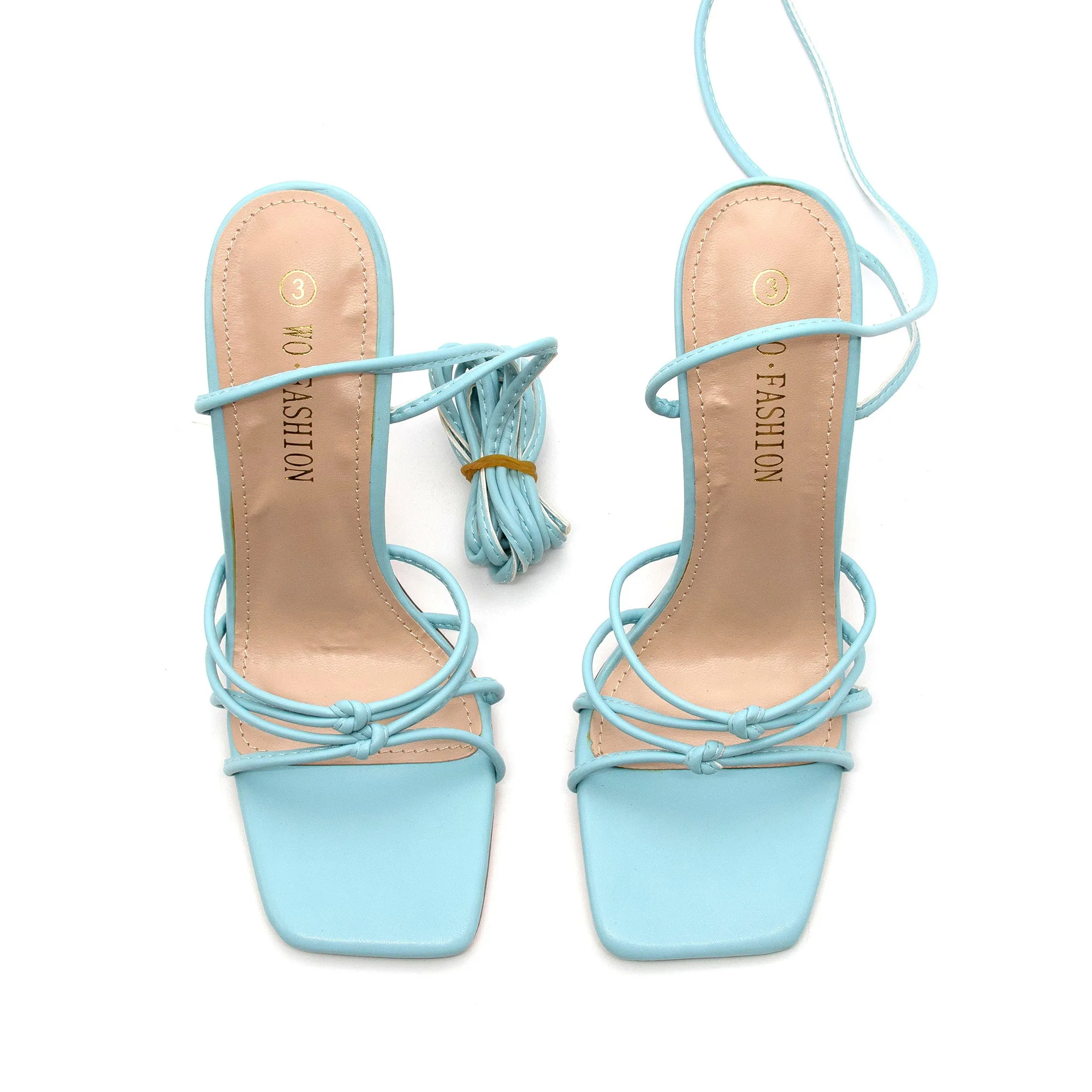 Bow Detail Strappy Heel Sandals.