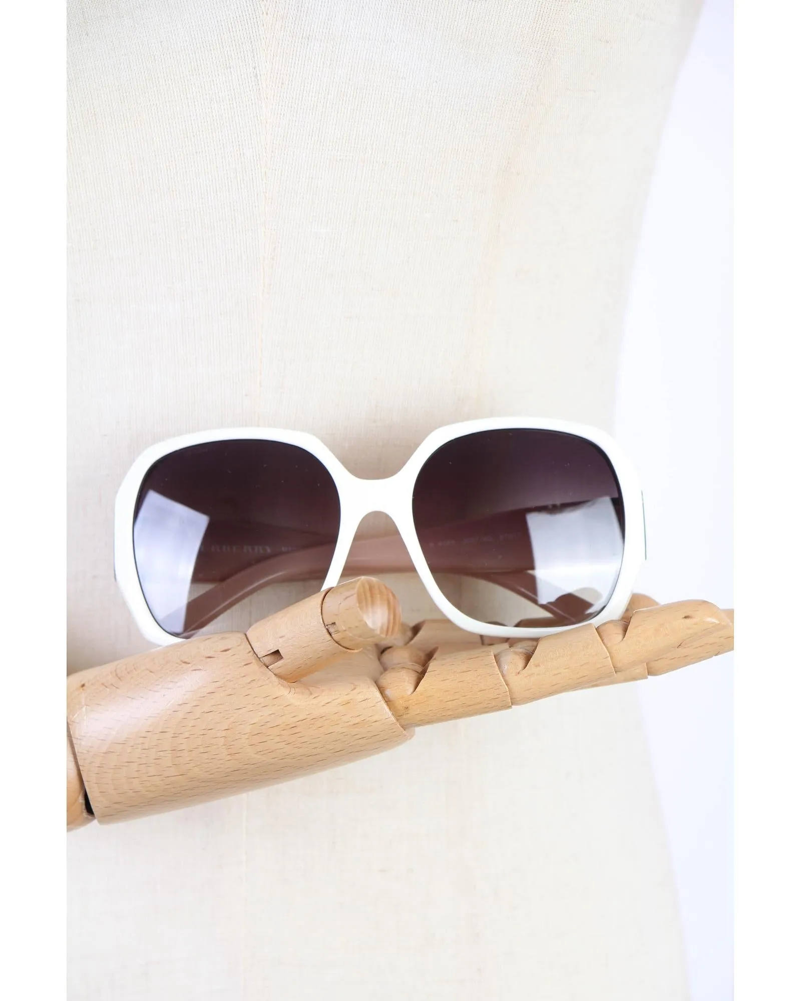 BURBERRY Women's Oversized Gradient Sunglasses in White