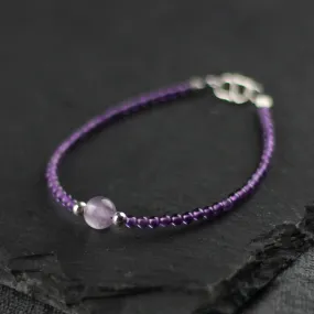 Charm Women's Amethyst Crystal Bead Bracelet Gemstone Bracelet February Birthstone Bracelet For Women