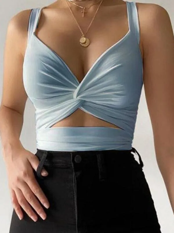 Chic V-Neck Halter Top - Your Versatile Wardrobe Staple