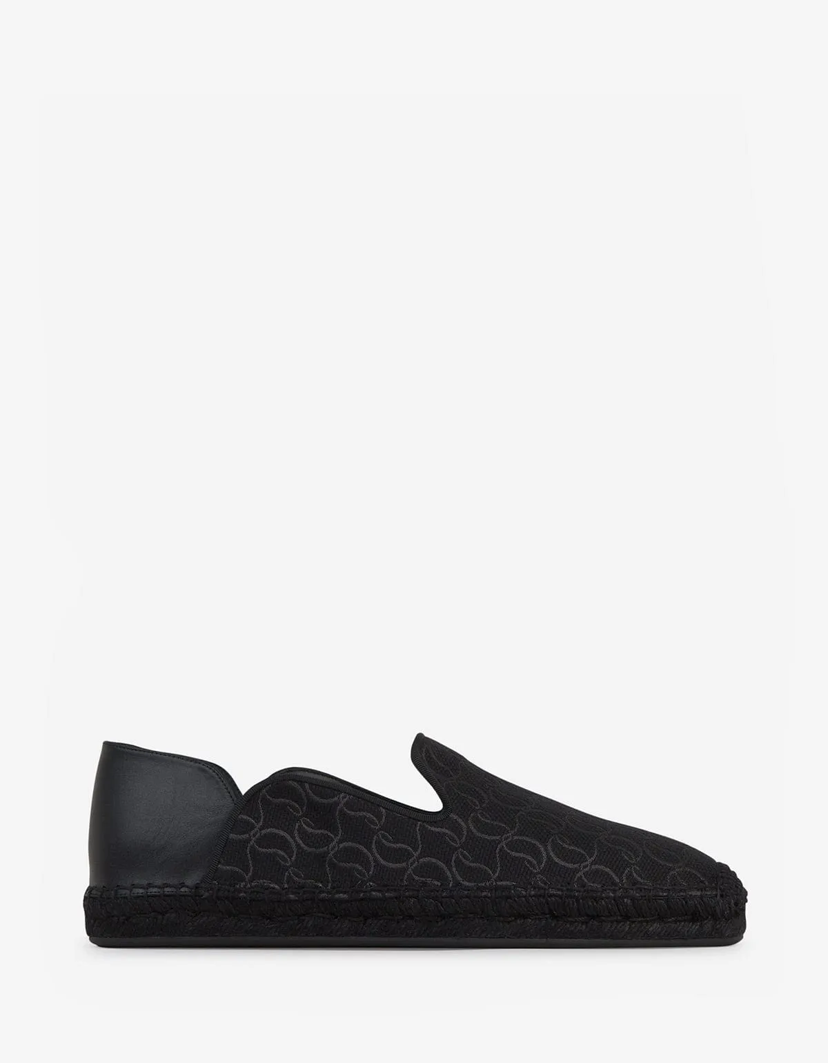 Christian Louboutin Espadon CL Jacquard Black Espadrilles