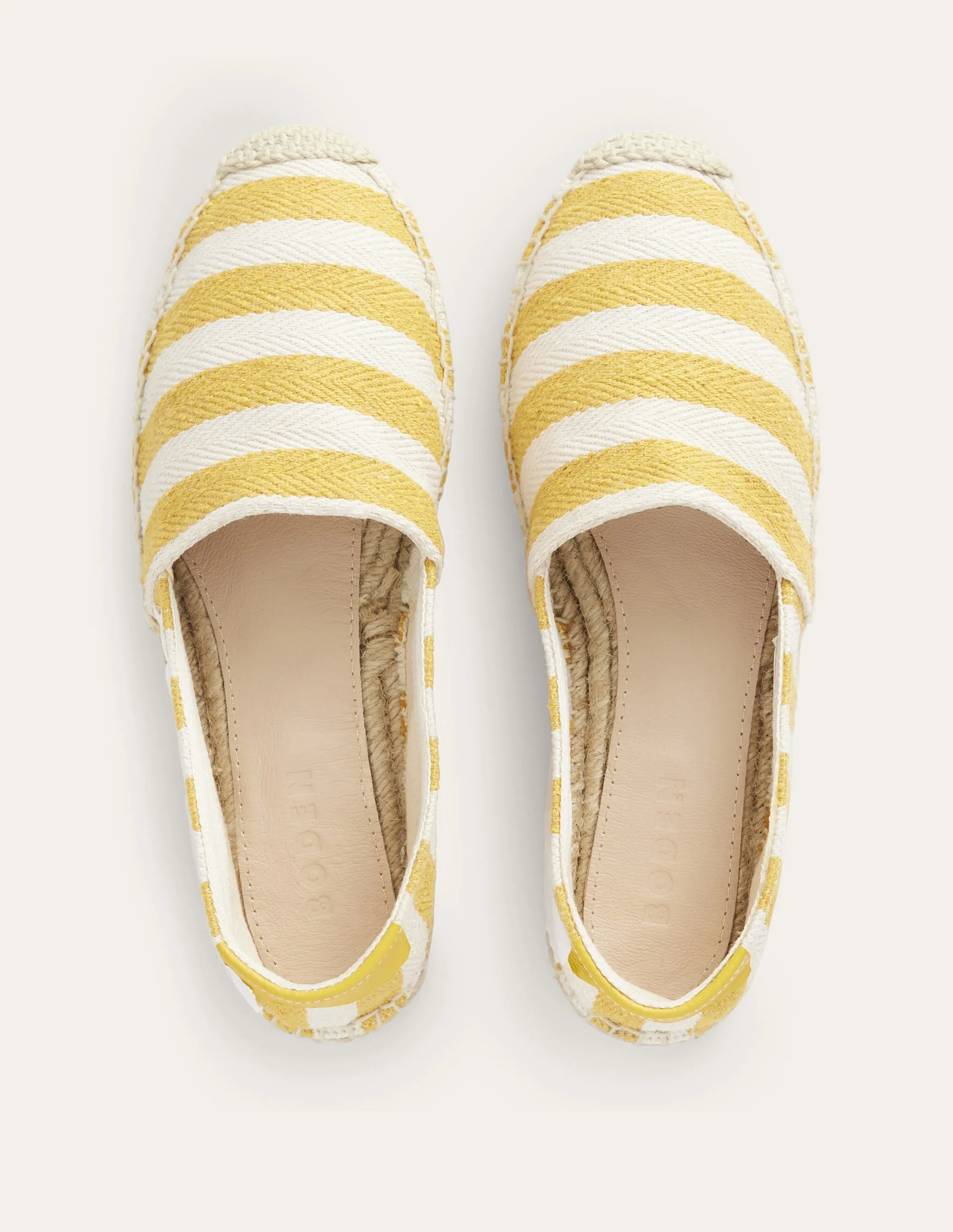 Classic Flat Espadrilles-Ochre Canvas Stripe