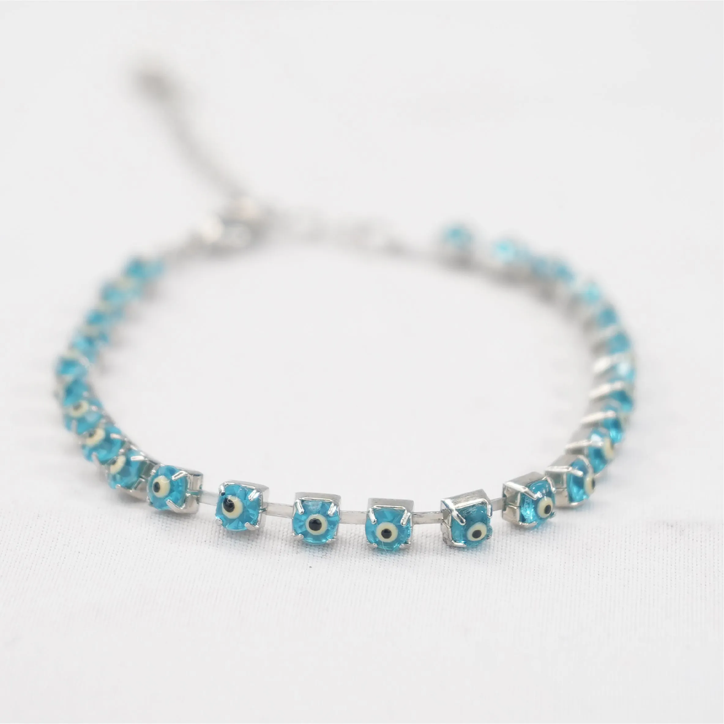 Clear Blue Evil Eye Beaded Summer Anklets - Stylish Protection