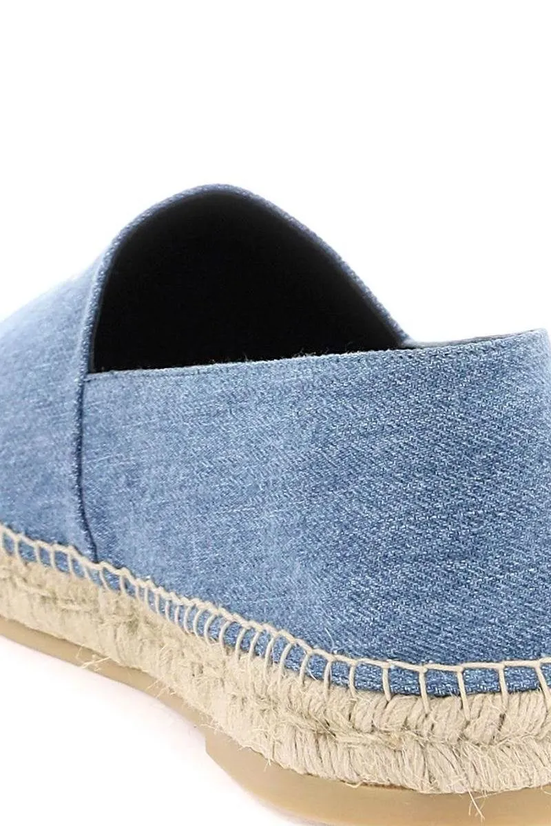 DENIM ESPADRILLES WITH EMBROIDERED LOGO