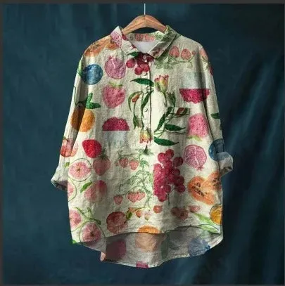 Felicity - Vibrant Floral Print Blouse for Women (XL)