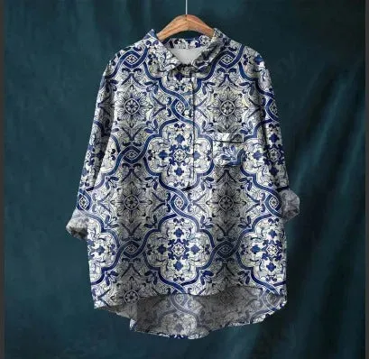 Felicity - Vibrant Floral Print Blouse for Women (XL)