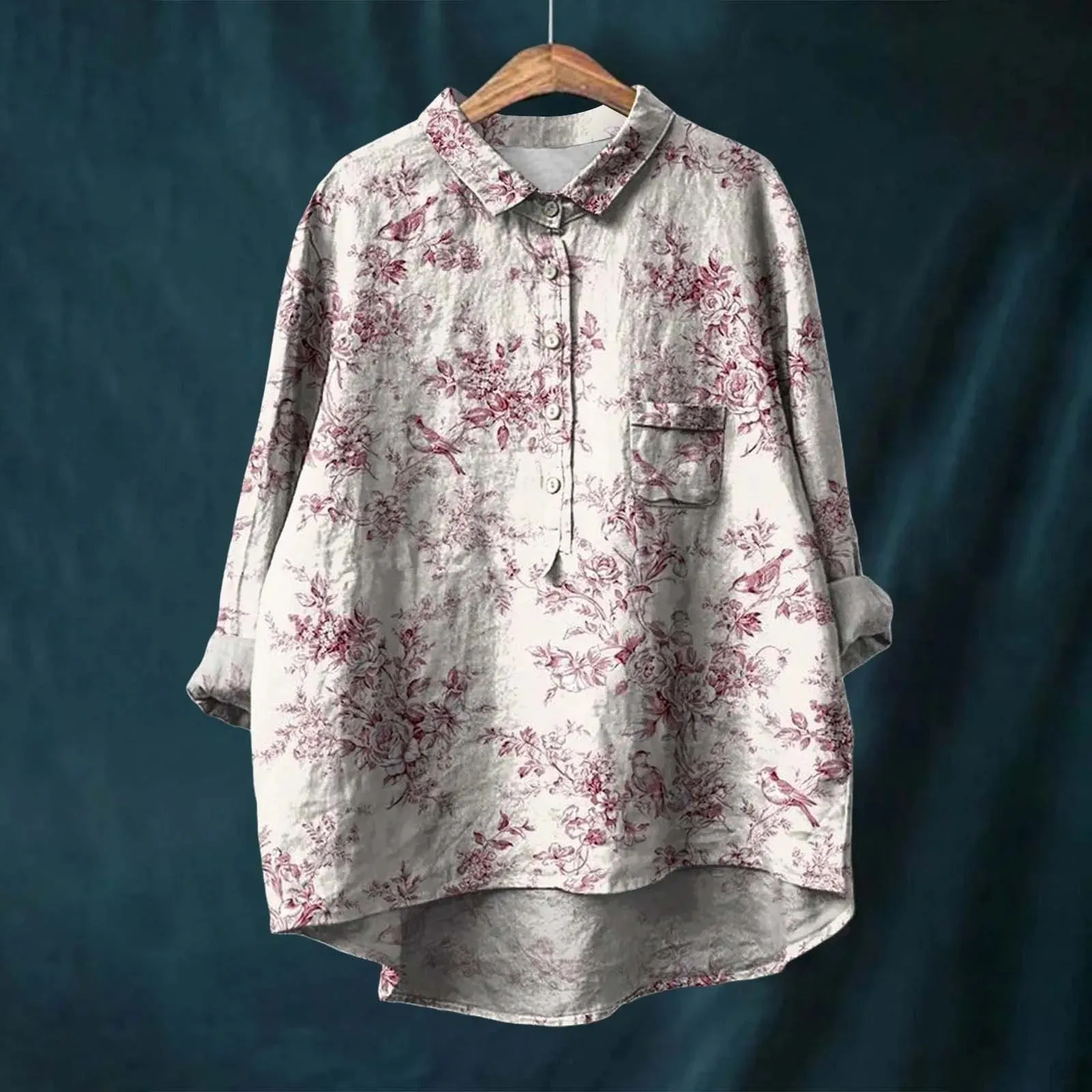 Felicity - Vibrant Floral Print Blouse for Women (XL)