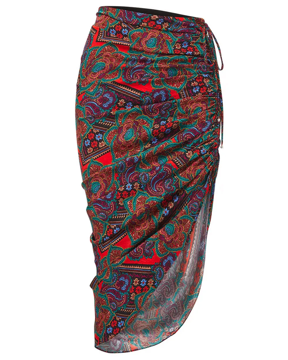 Flame Red Multi Ari Skirt