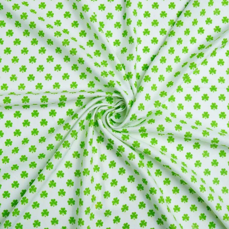 Green Motifs Printed Cotton Rayon Fabric