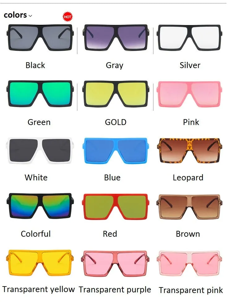 Kids Oversized Retro Square Sunglasses