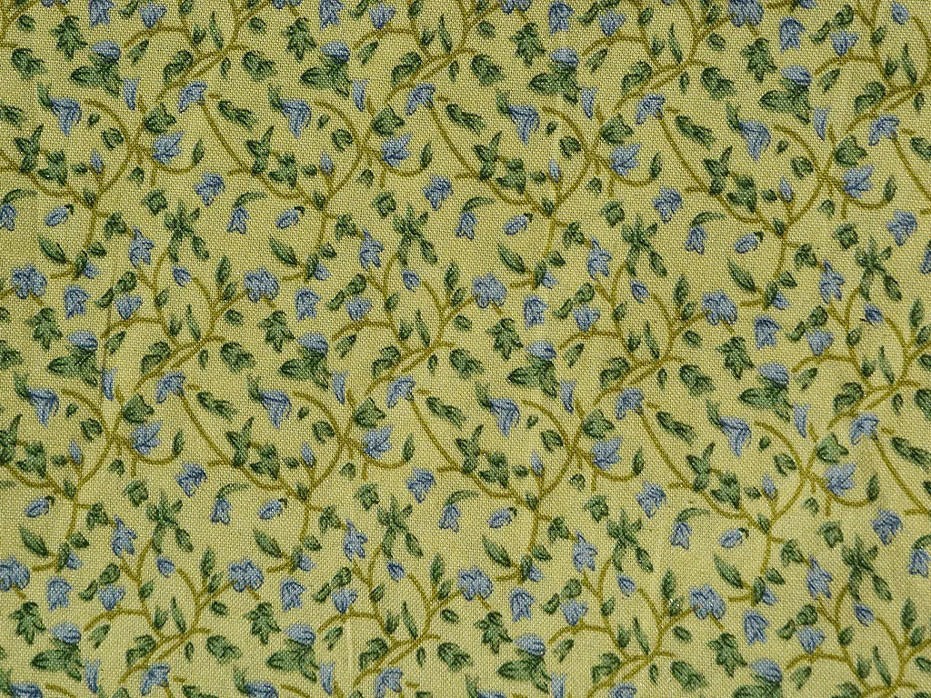 Light Green Floral Digital Printed Slub Cotton Fabric