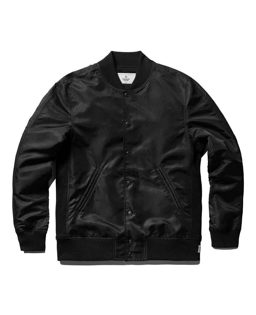 Logo Stadium Jacket Lightweight Satin Black