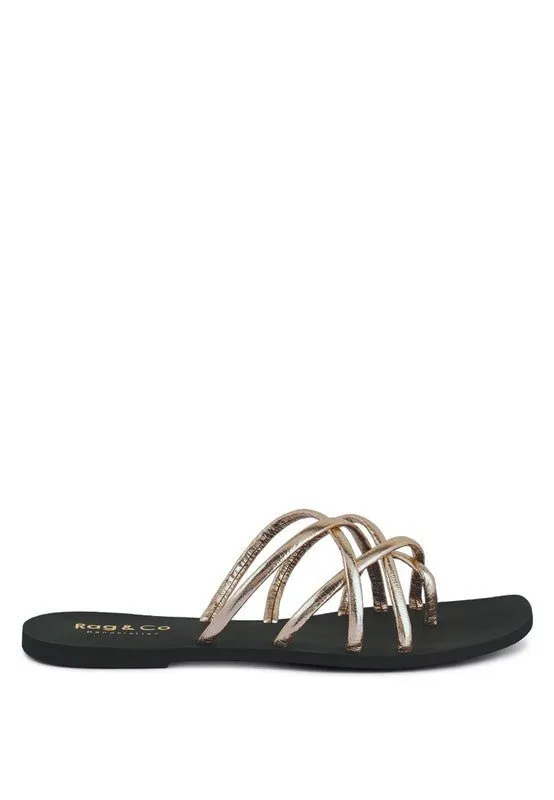 London Rag Sweetin Strappy Flat Slip On Sandals