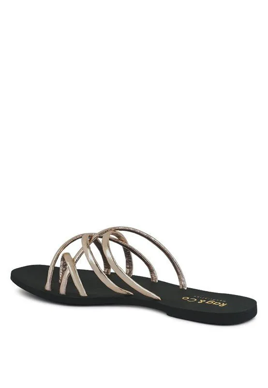 London Rag Sweetin Strappy Flat Slip On Sandals