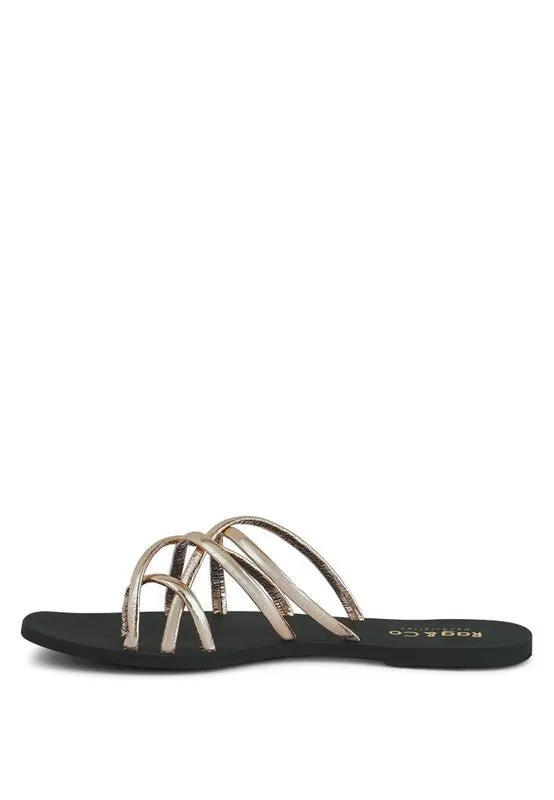 London Rag Sweetin Strappy Flat Slip On Sandals