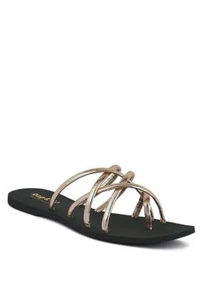 London Rag Sweetin Strappy Flat Slip On Sandals