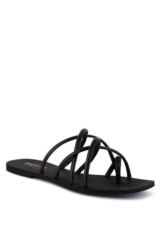 London Rag Sweetin Strappy Flat Slip On Sandals