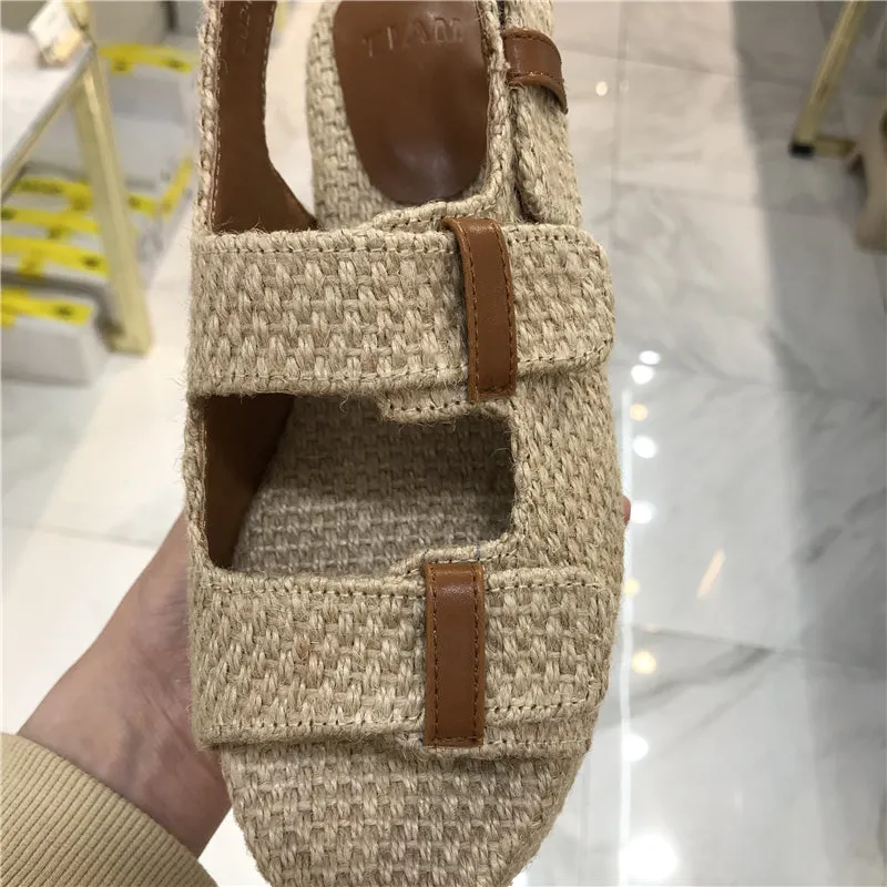 LUXE SEVEN DESIGN FLATFORM ESPADRILLES