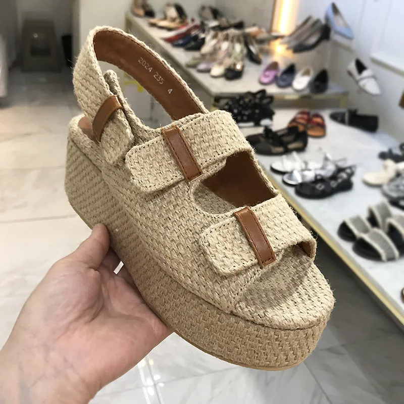 LUXE SEVEN DESIGN FLATFORM ESPADRILLES