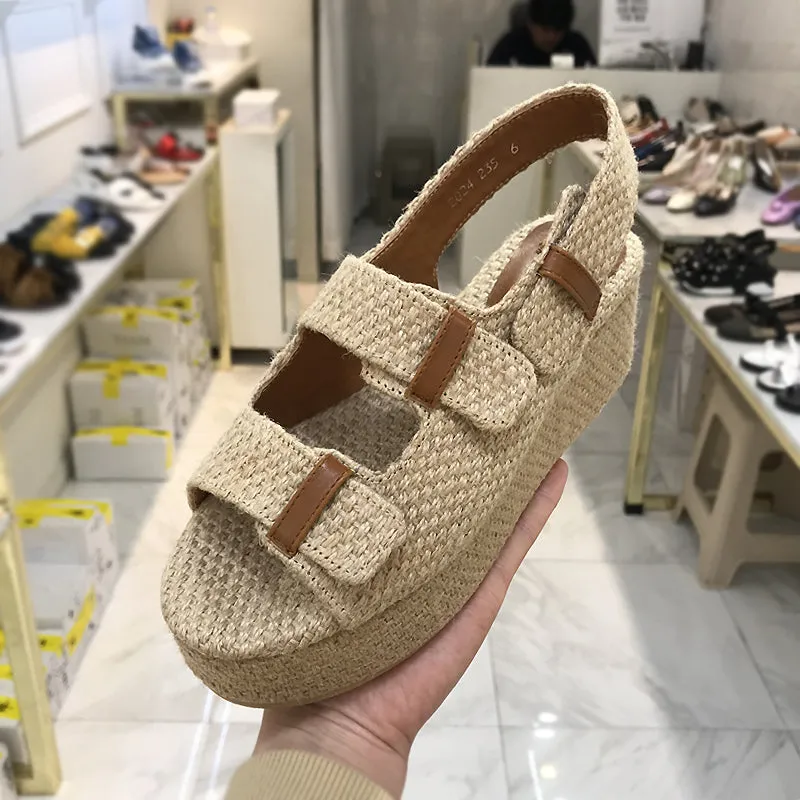 LUXE SEVEN DESIGN FLATFORM ESPADRILLES