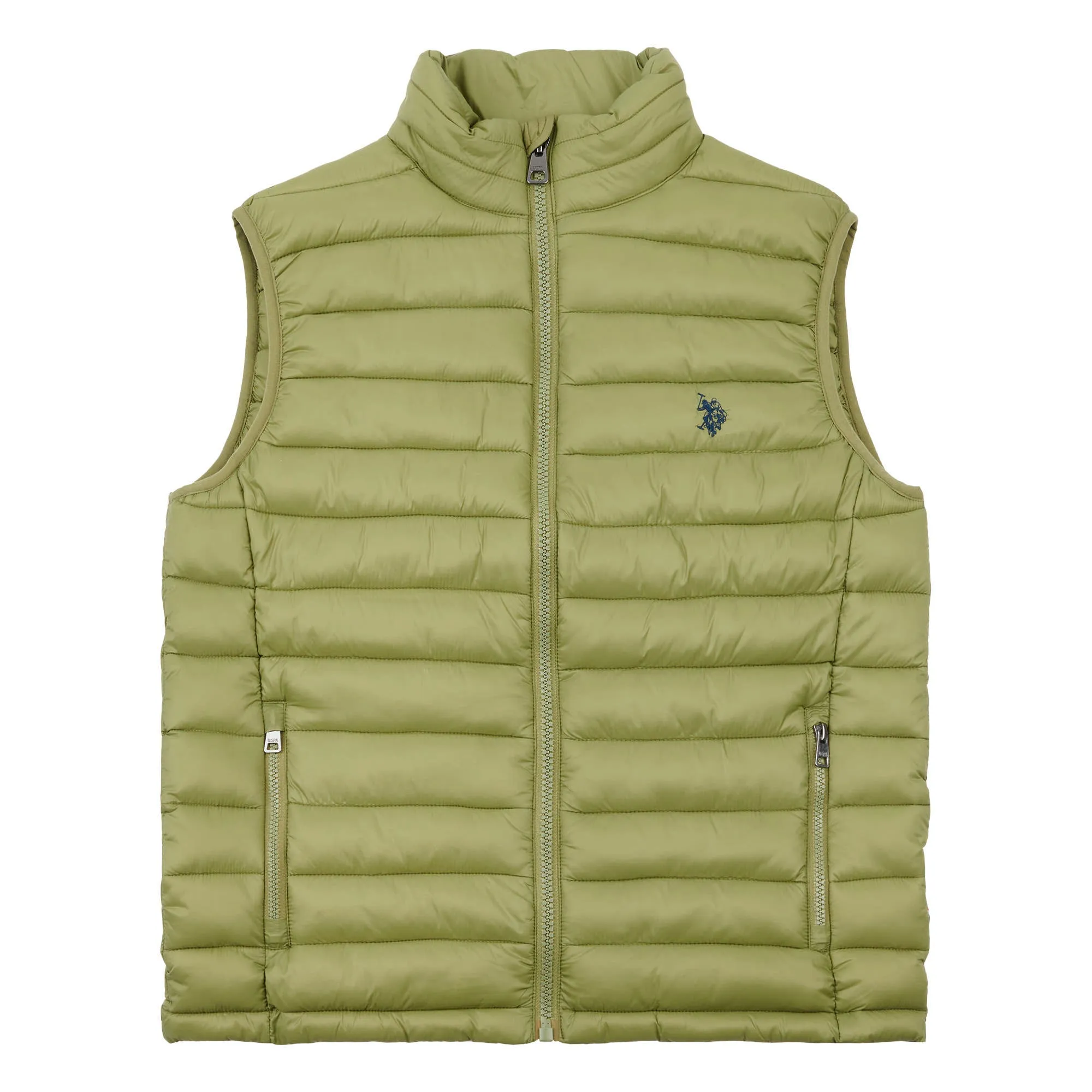 Mens Bellow Gilet in Mosstone