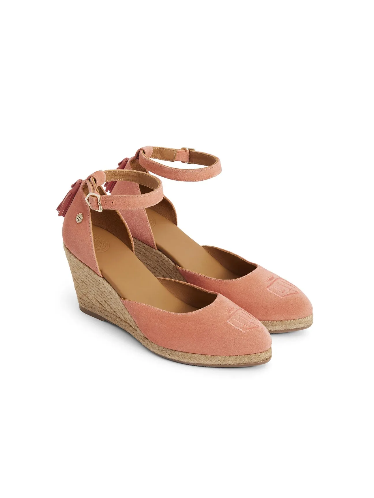 Monaco 
Women's Espadrille Wedge - Melon Suede