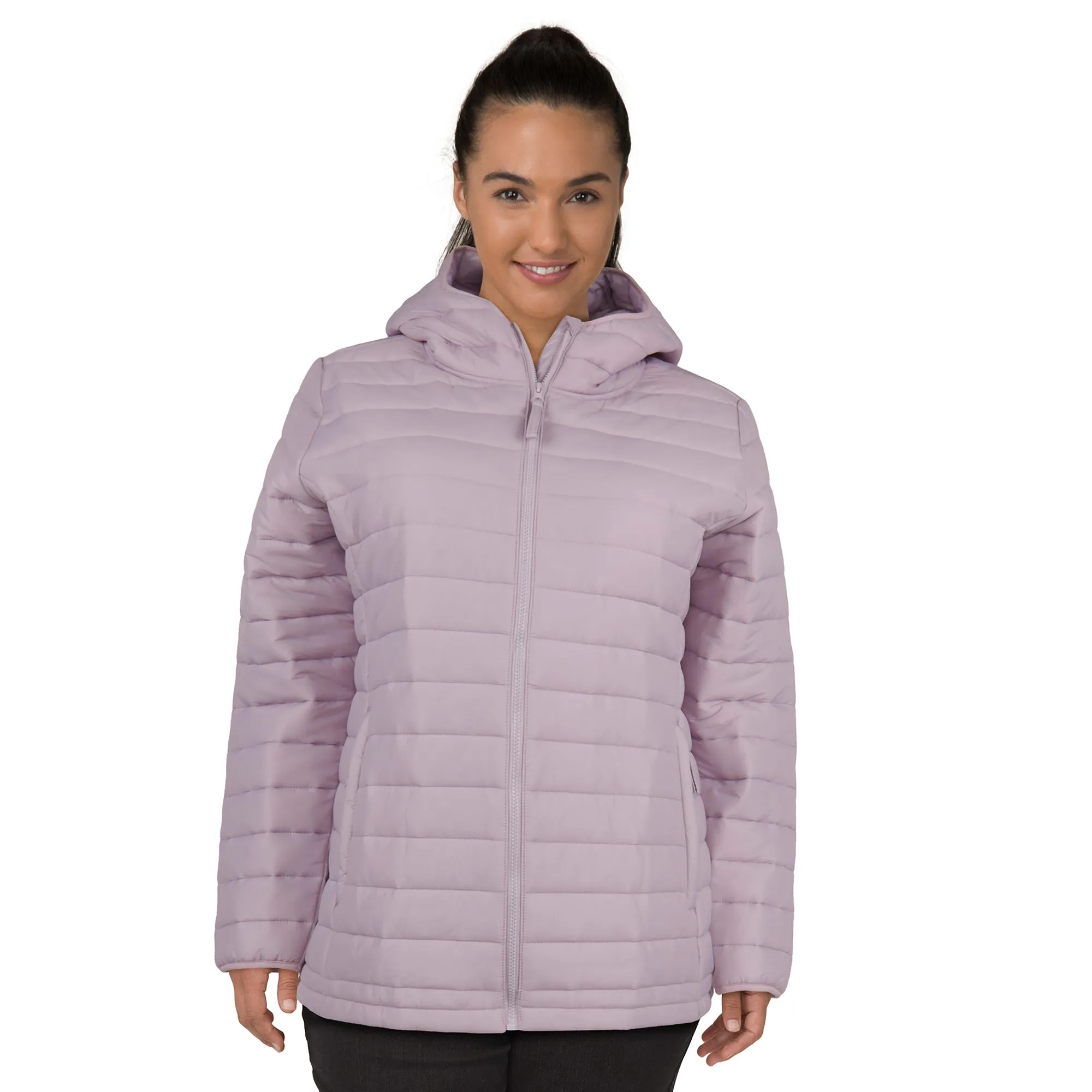 mySTYLE Women's Plus Eco Short Puffer Jacket