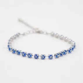 Navy Evil Eye Beaded Summer Anklets - Stylish Protection