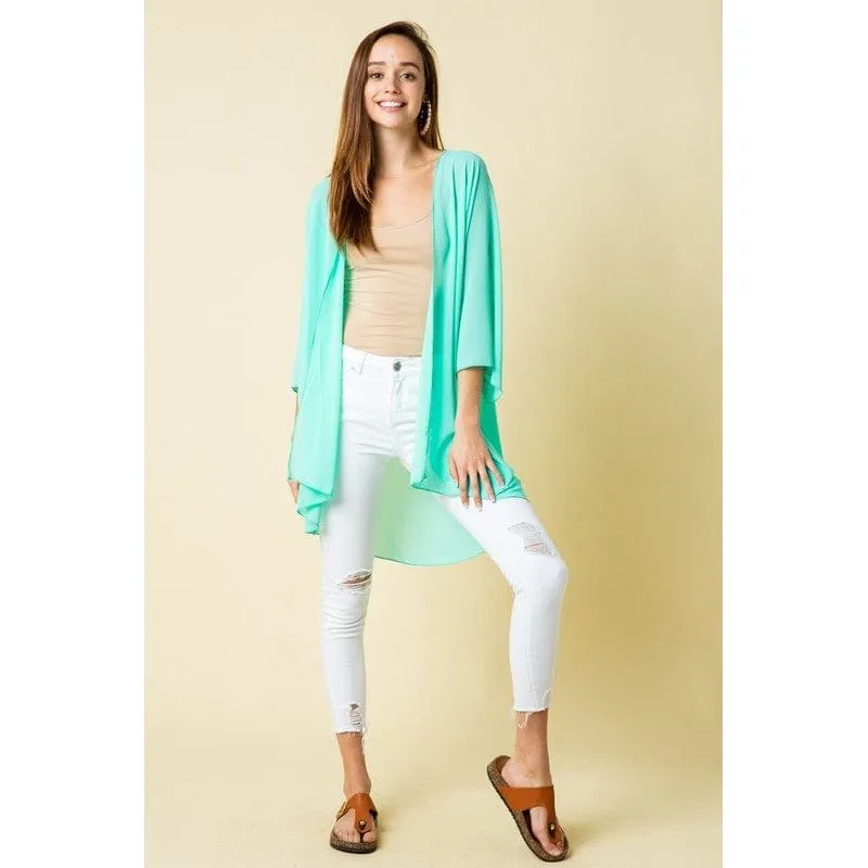 Neon Solid Kimono Cardigan