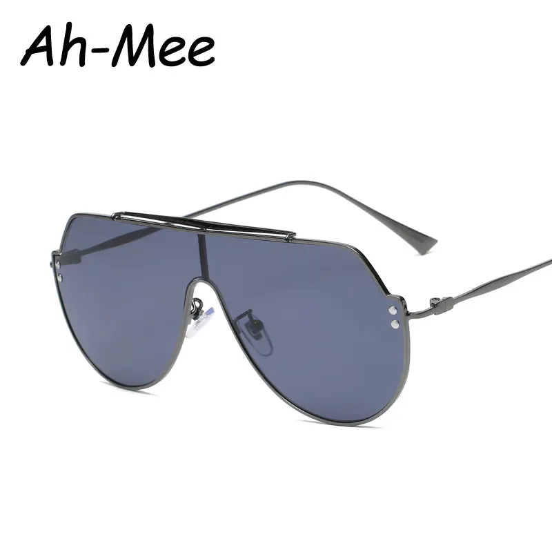 New Sunglasses Oversized Alloy Frame Cycling Sun Glasses Men Brand Designer Goggle Eyeglasses Outdoor Oval Lens Style