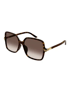 Oversized Square Sunglasses, Havana/Brown