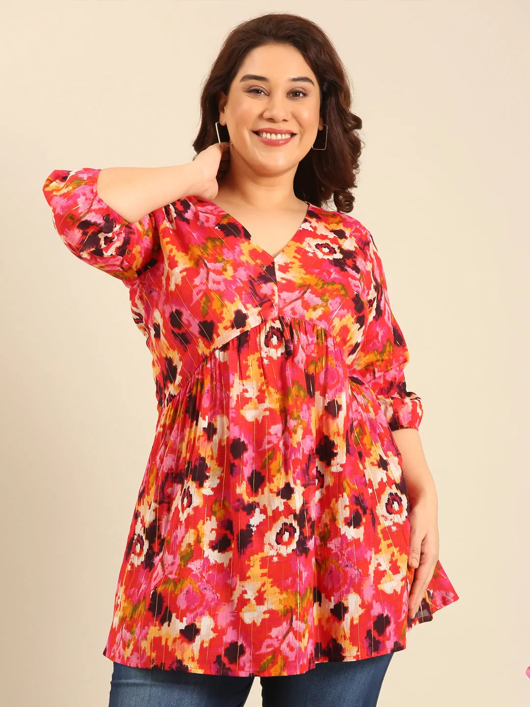 Printed Lurex Tunic