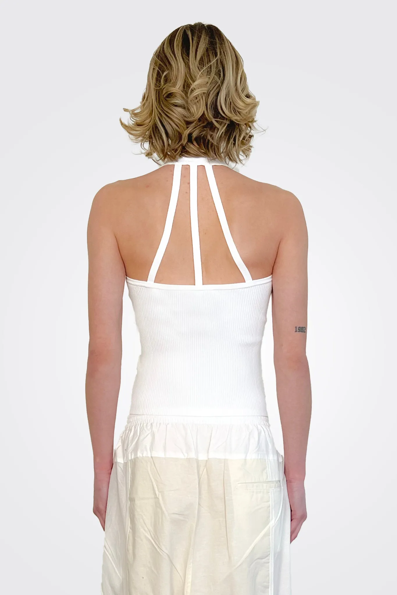 Rib Halter Sunburst Straps - White