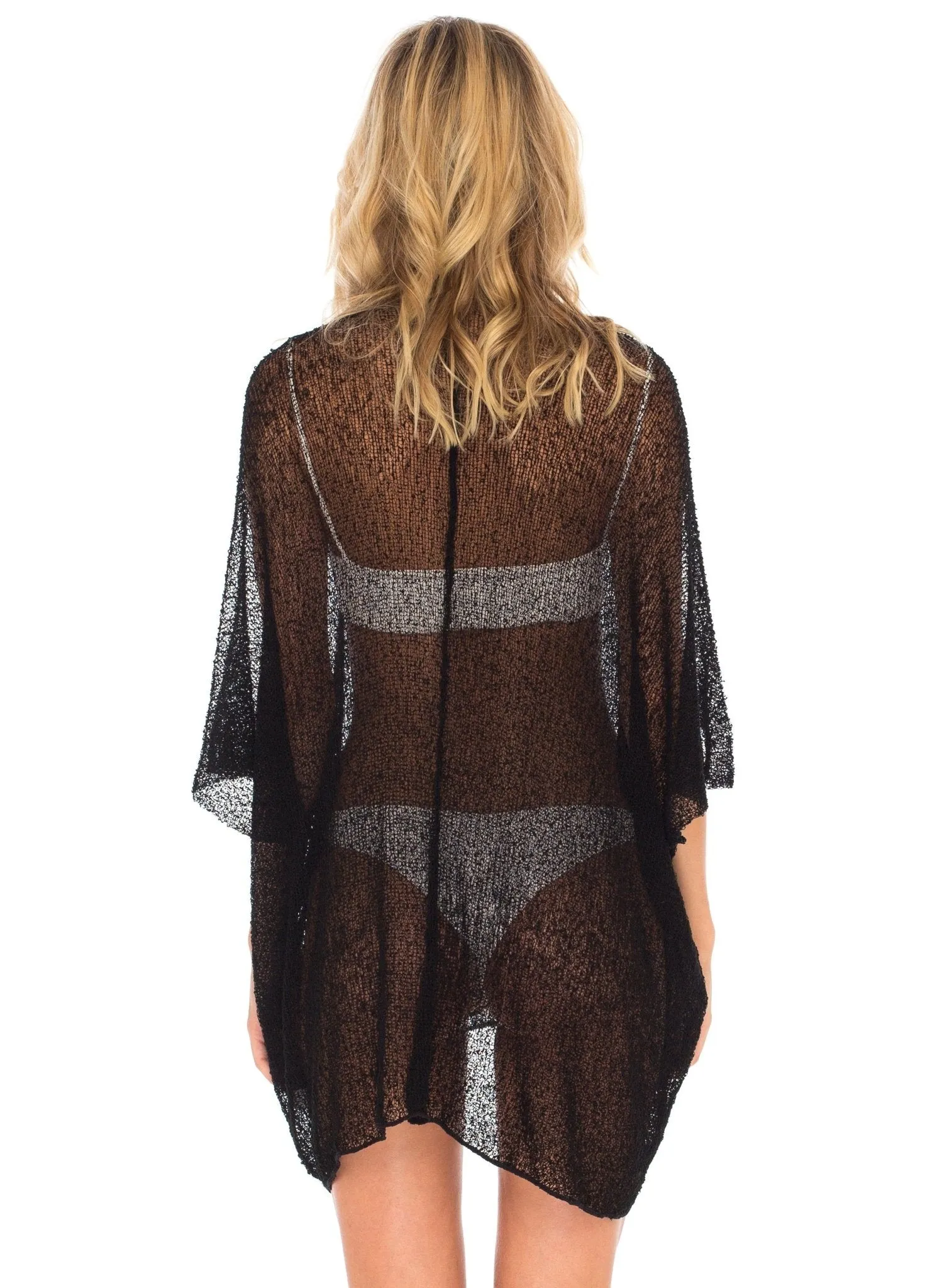 SHU-SHI Womens Long Sheer Kimono Cardigan Sweater Open Front Beach Top Cover Up