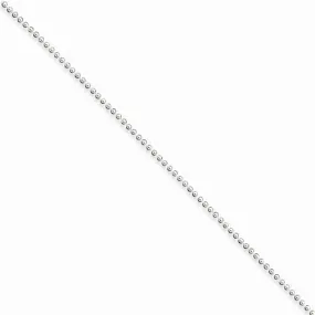 Sterling Silver Beaded Chain Anklet