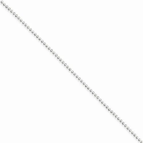 Sterling Silver Beaded Chain Anklet