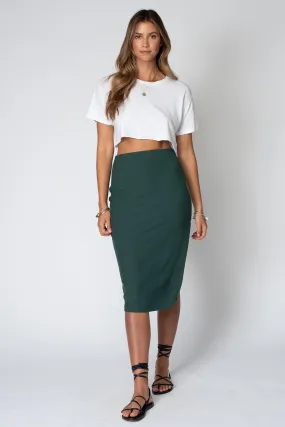 Stillwater The Rib Edit Skirt in Bali Jade