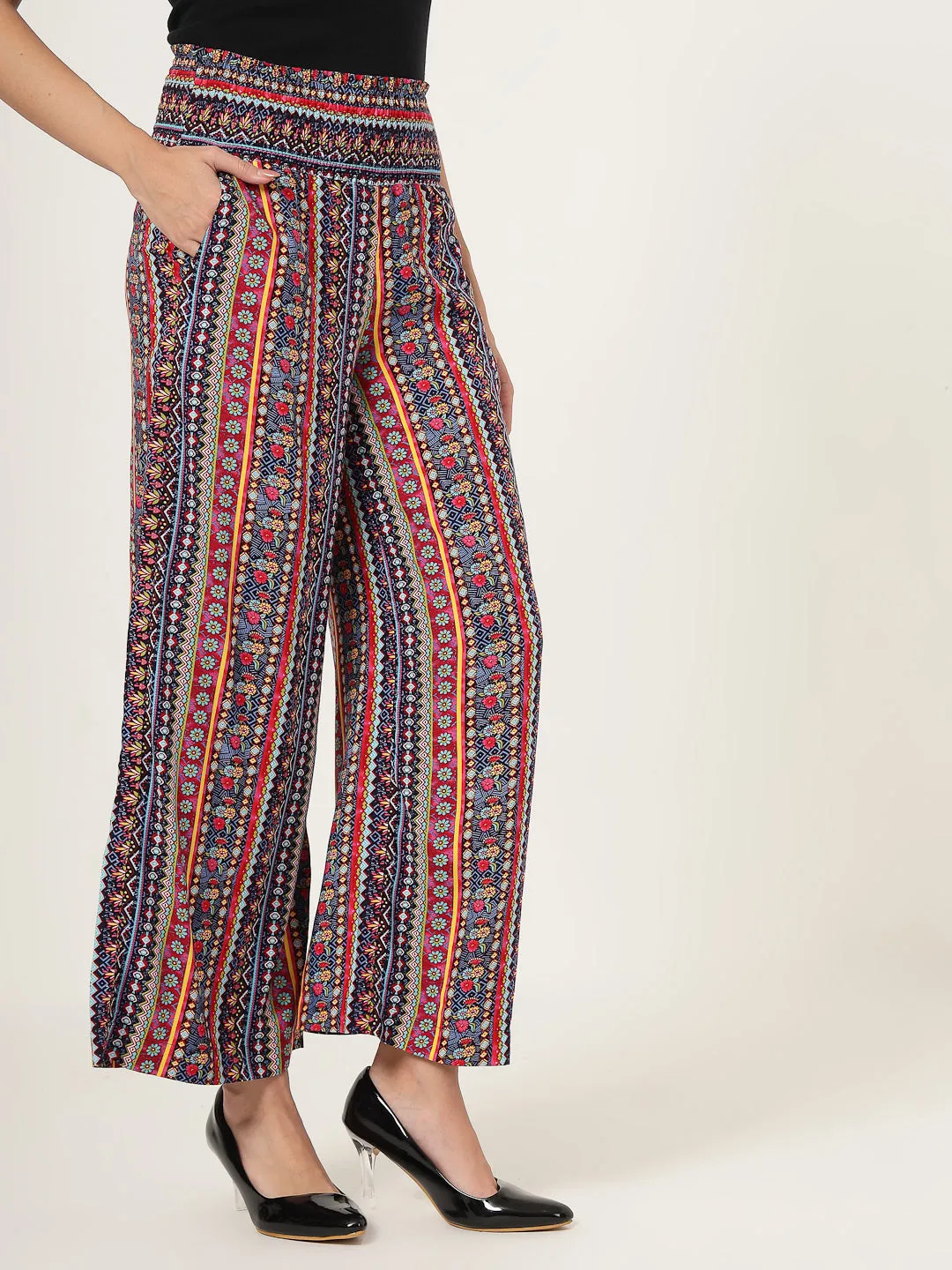 Style Quotient Women Multi Color Printed Flared pants