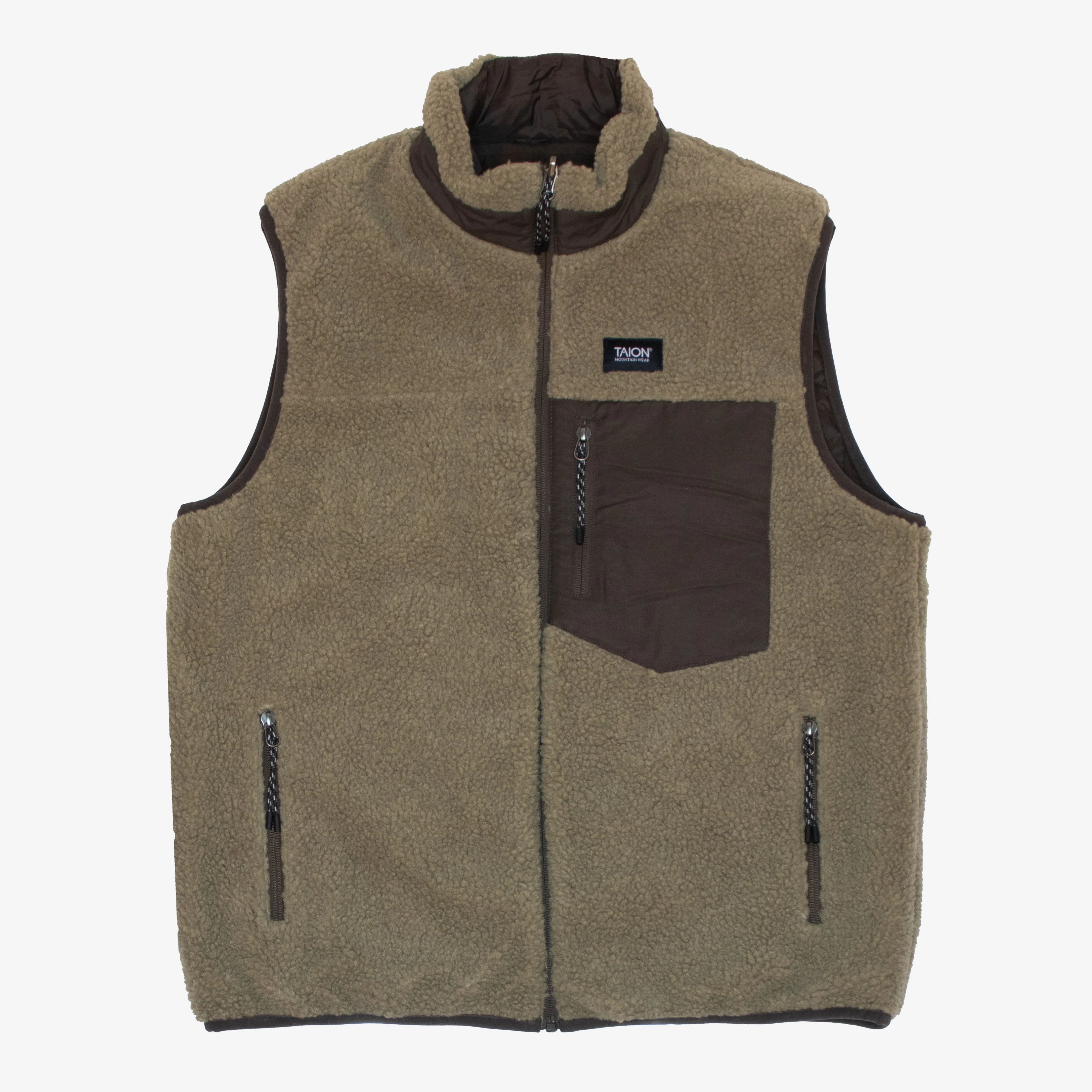 Taion Downxboa Reversible Vest D.Chocoxbeige