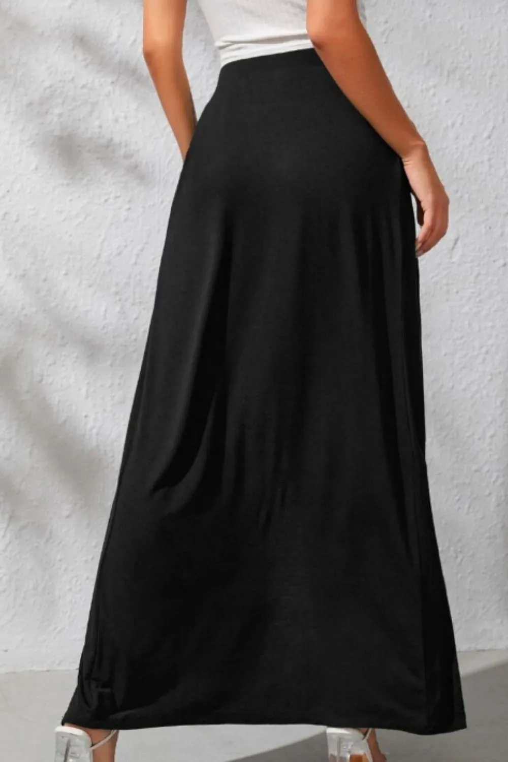 Thigh High Slit Skirt Black